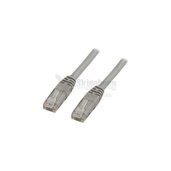 U/UTP Cat5e patch cable 0,3m, 100MHz, Delta-certified, grey