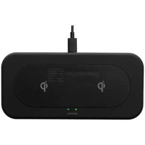 Qi Dual Wireless charger, 2x 10W, USB-C Cable 1m