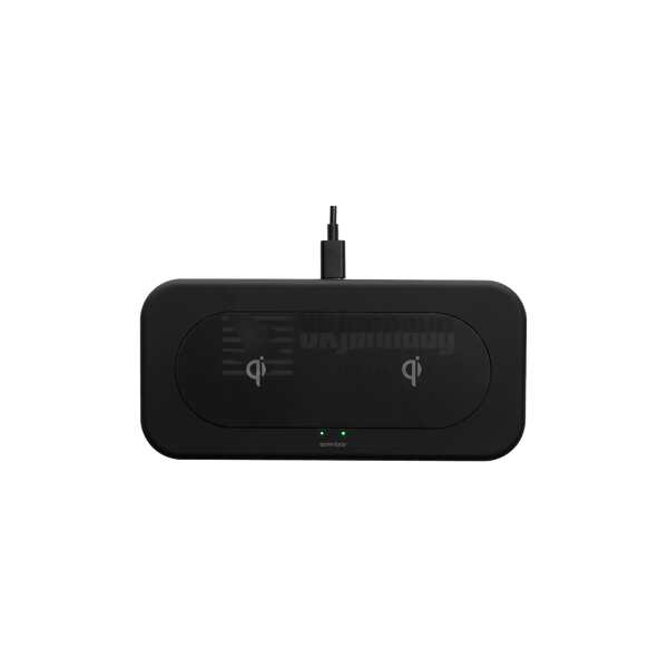 Qi Dual Wireless charger, 2x 10W, USB-C Cable 1m
