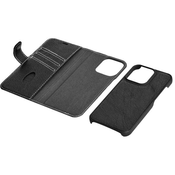 iPhone 13 Mini leather wallet, detachable, Black - Image 4
