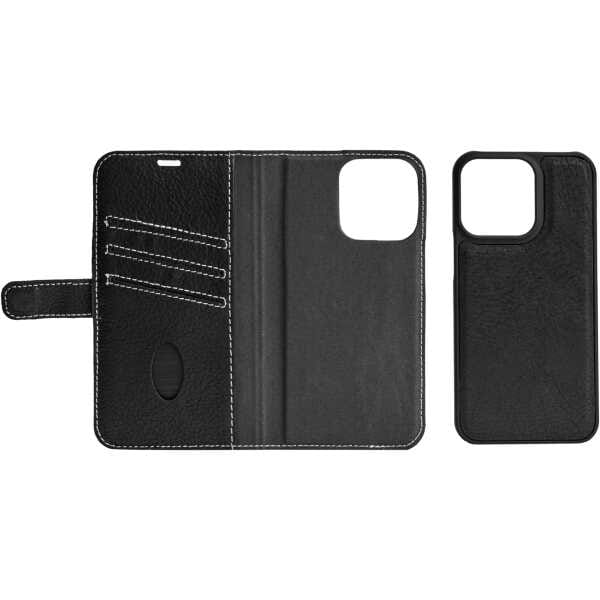 iPhone 13 Mini leather wallet, detachable, Black - Image 5