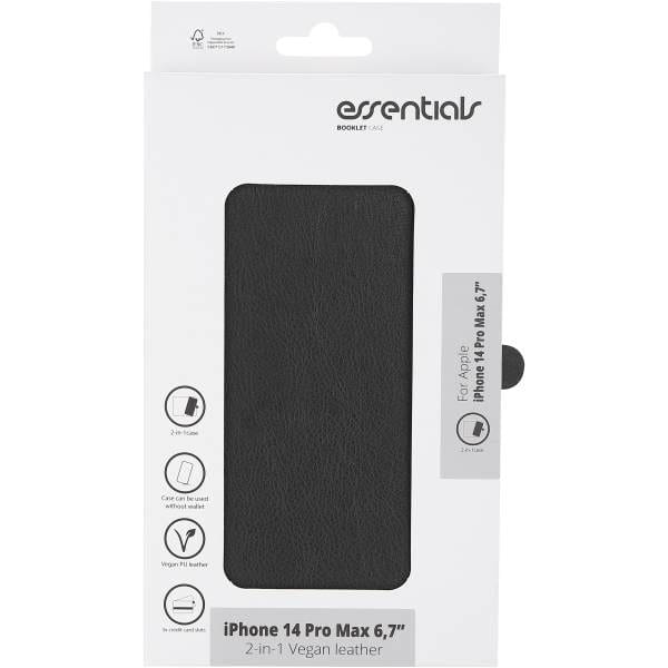 iPhone 14 Pro Max PU wall,detach,3 card,Black 1 Den avtakbare PU-lommeboken er designet for å utfylle enheten din og gi den et klassisk utseende. Lommeboken har et avtakbart deksel