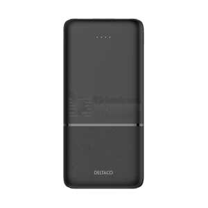 Powerbank with fast charge and 3 ports, 2x USB-A 18W, 1x USB-C PD 20W, 10 000 mAh, black