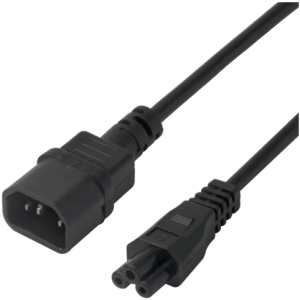 Power cable IEC C14 - IEC C5, 0,5m, black