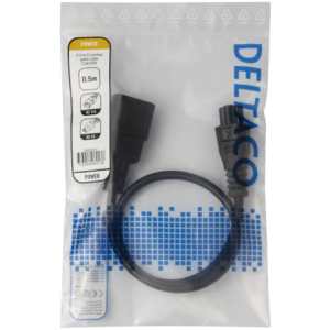 Power cable IEC C14 - IEC C5, 0,5m, black