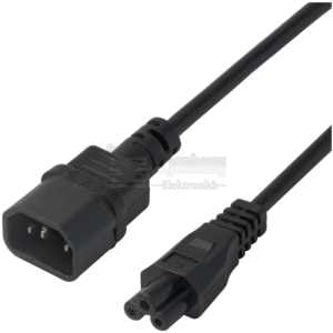 Power cable IEC C14 - IEC C5, 1m, black
