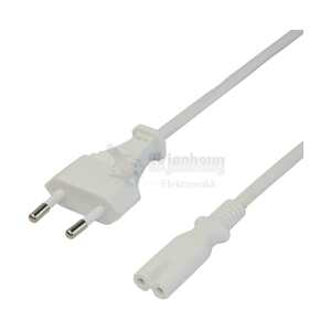 Power cord CEE 7/16 - C7, 1,5m, white