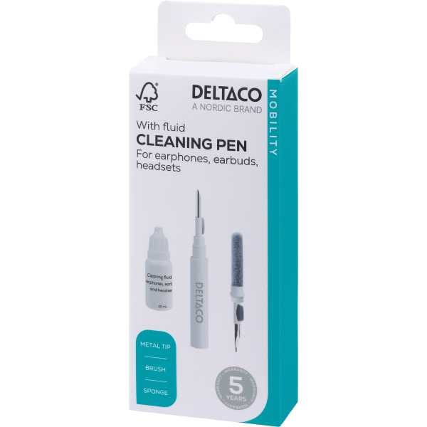 and sponge for effective cleaning of earphones