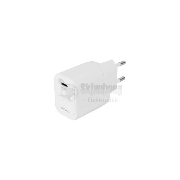 USB-C wall charger, 1x USB-C PD, 20 W, white
