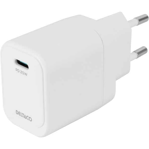 USB-C wall charger, 1x USB-C PD, 20 W, white 2 This charger can be used for all your compatible devices; mobile phone