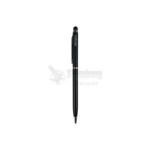 2-in-1 pen, write with ink and use for touch screens, black