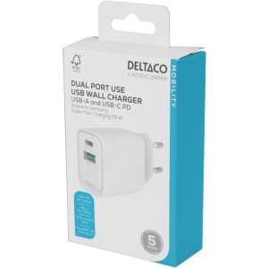 USB GaN wall charger 1x USB-A 18, W 1x USB-C PD 30 W, PPS 7 and even notebooks. This charger has a total output of 33 W and up to 30 W with a USB-C PD or a USB-A cable.
