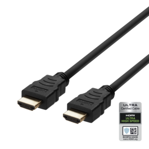 Ultra High-Speed HDMI-kabel, eARC, QMS, 8K ved 60Hz, 4K ved 120Hz, 2m, svart