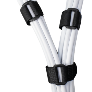 Borrelåser med plast stropp, bredde 20mm, 18cm, 10-pk, svart