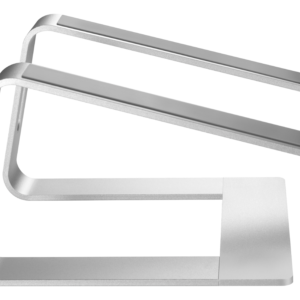 Laptopstativ for 11-17" enheter, aluminium, 14 cm høyde, sølv