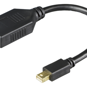 Mini-DisplayPort- til DisplayPort 1.2-kabel, HBR2, 0,2 m, svart