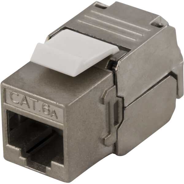 FTP Cat6a keystone connector, shielded, 22-26 AWG, "Tool-free"