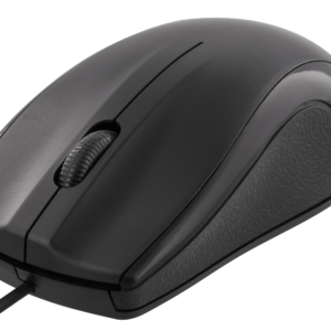 Wired optical mouse, 3 buttons with a scroll, 1200 DPI, black