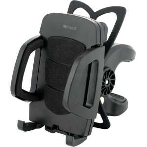 Smartphone mount for bicycles, rotatable, black