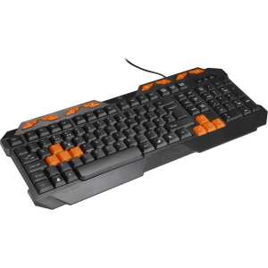 Keyboard, anti-ghosting, USB, UK layout, black / orange