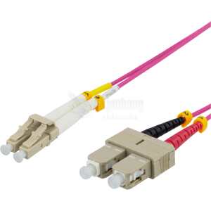 OM4 fiber cable LC - SC, duplex, multimode, 50/125, 1.5m