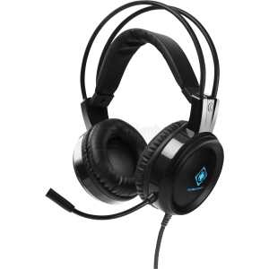 DH110 Stereo Gaming Headset, 50mm drivers, LED, flexible microphone, black
