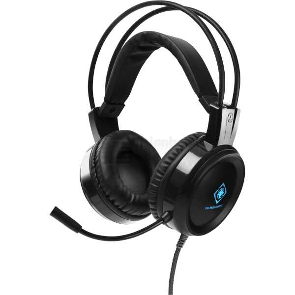 DH110 Stereo Gaming Headset, 50mm drivers, LED, flexible microphone, black