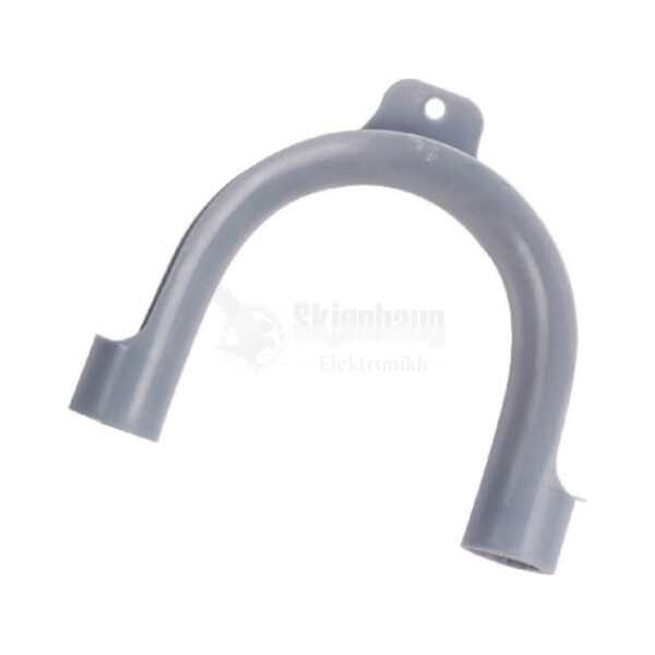 Plastic hook for outlet hose, Grey - BULK
