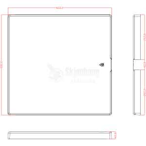 Driptray, 60 x 58 x 4,2 cm, transparent