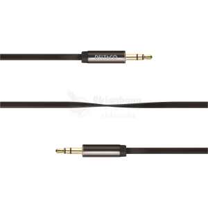 Audio cable, 3.5mm male to 3.5mm male, 1m, black