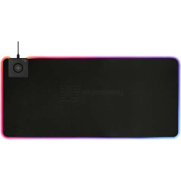 Extra wide RGB mouse pad with wireless charging, neoprene 10W fast charge, 900x400