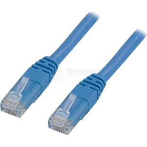 U/UTP Cat5e patch cable 0.5m, blue