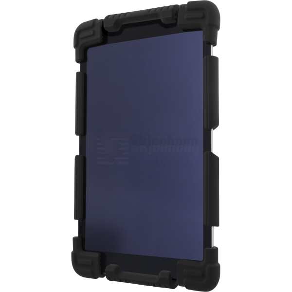 Case in silicone for 7-8" tablets, stand, black