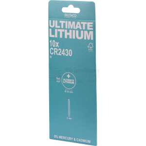 Ultimate Lithium battery, 3V, CR2430 button cell, 10-pack