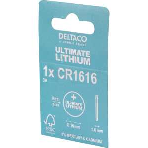Ultimate Lithium battery, 3V, CR1616 button cell, 1-pack