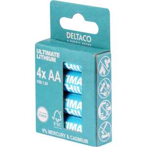 Ultimate Lithium batteries, 1.5V, LR6/AA size, 4-pack
