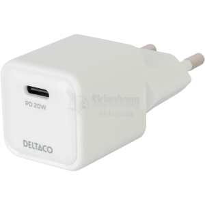 USB-C mini wall charger, 1x USB-C, PD 20 W
