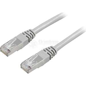 F/UTP Cat5e patch cable, 0.5m, 100MHz, Delta-certified, grey
