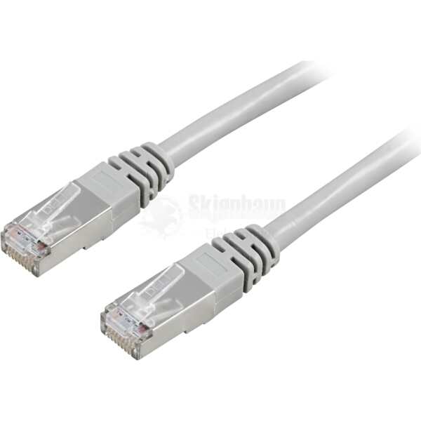 F/UTP Cat5e patch cable, 0.5m, 100MHz, Delta-certified, grey