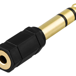 6,3 mm hann- til 3,5 mm-hunn, stereo lydadapter