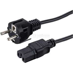 LinkIT strømkabel CEE7/7 - C15 svart 5mStrømkabel Vegg/C15