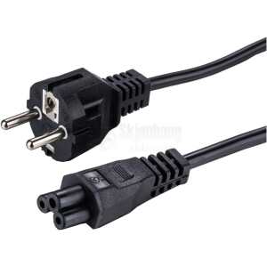 LinkIT strømkabel CEE 7/7 - C5 svart 7mStrømkabel Vegg/C5