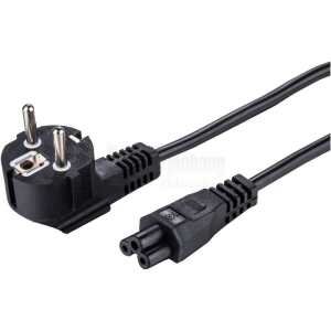 LinkIT strømkabel CEE 7/7 - C5 svart 3mStrømkabel Vegg/C5