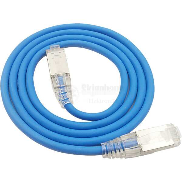 LinkIT SlimPatch U/FTP Cat6a blå 5mCat.6a Slim