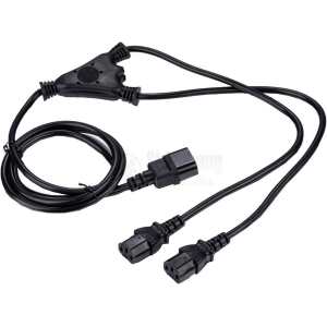 LinkIT strømkabel C14/2 x C13 1,7mStrømkabel C13/C14