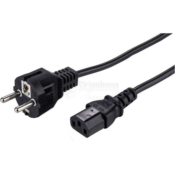 LinkIT strømkabel CEE7/7-C13 svart 0,5mStrømkabel Vegg/C13