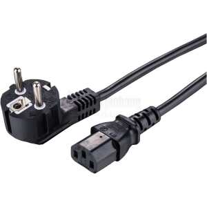 LinkIT strømkabel CEE 7/7 - C13 svart 7mStrømkabel Vegg/C13