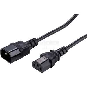 LinkIT strømkabel C13/C14 svart  0,5mStrømkabel C13/C14