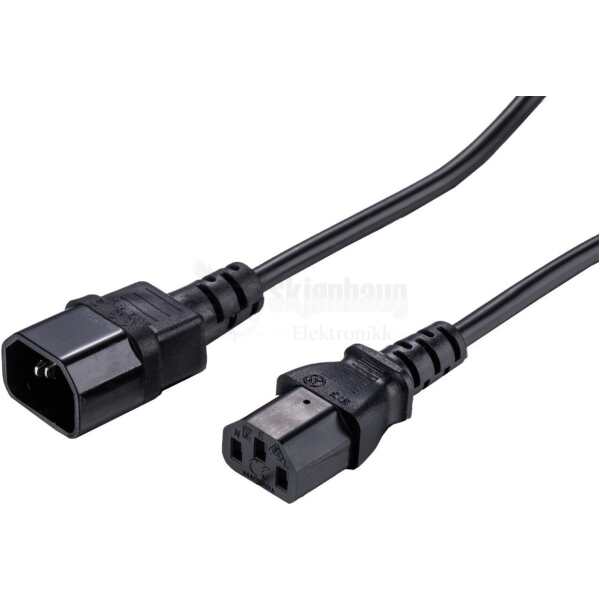 LinkIT strømkabel C13/C14 svart 2mStrømkabel C13/C14