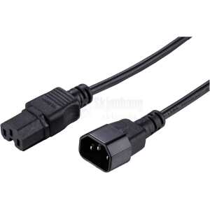 LinkIT strømkabel C15/C14 svart 2mStrømkabel C14/C15